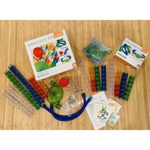 Q-BA-MAZE 2.0 Mega Stunts Set + Zoom Stunt Set Marble Maze Complete Mindware